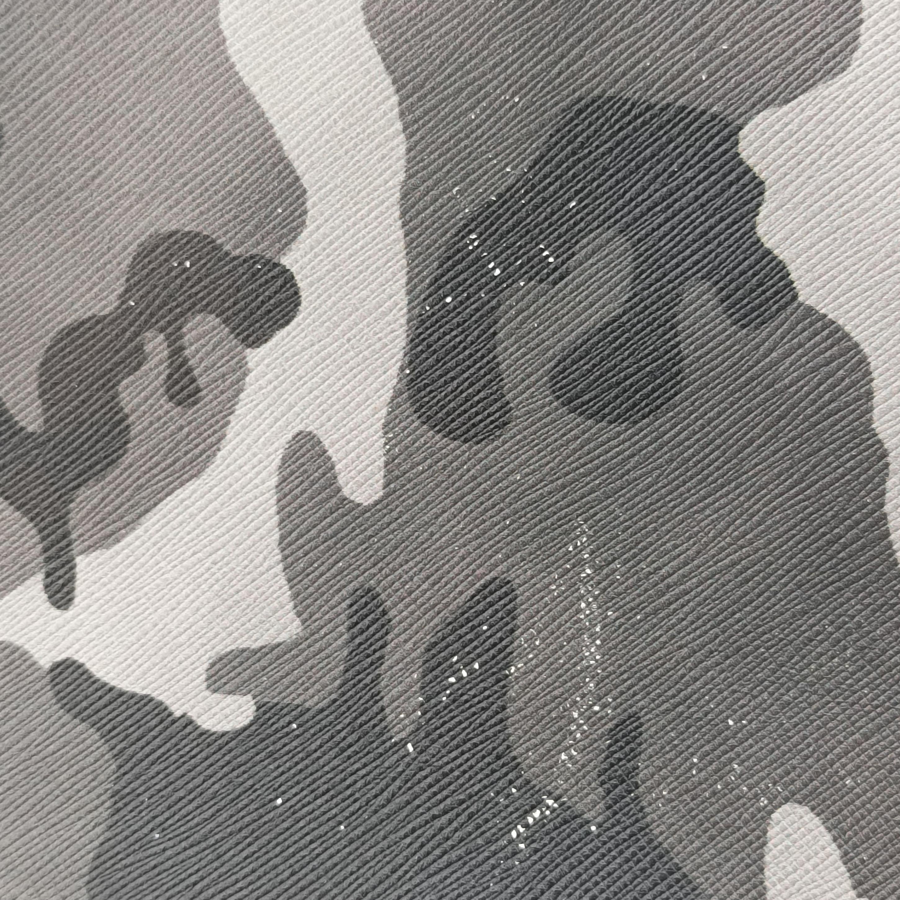 Pre-owned Prada Triangle plate logo Gray×Multicolour SAFFIANO Leather B2625P shoulderbag | stylenewstar