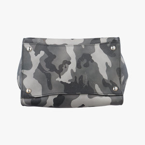 Pre-owned Prada Triangle plate logo Gray×Multicolour SAFFIANO Leather B2625P shoulderbag | stylenewstar