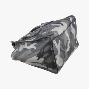 Pre-owned Prada Triangle plate logo Gray×Multicolour SAFFIANO Leather B2625P shoulderbag | stylenewstar