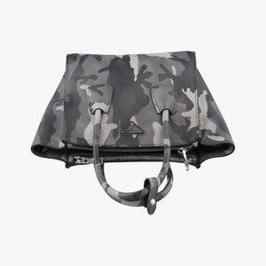 Pre-owned Prada Triangle plate logo Gray×Multicolour SAFFIANO Leather B2625P shoulderbag | stylenewstar