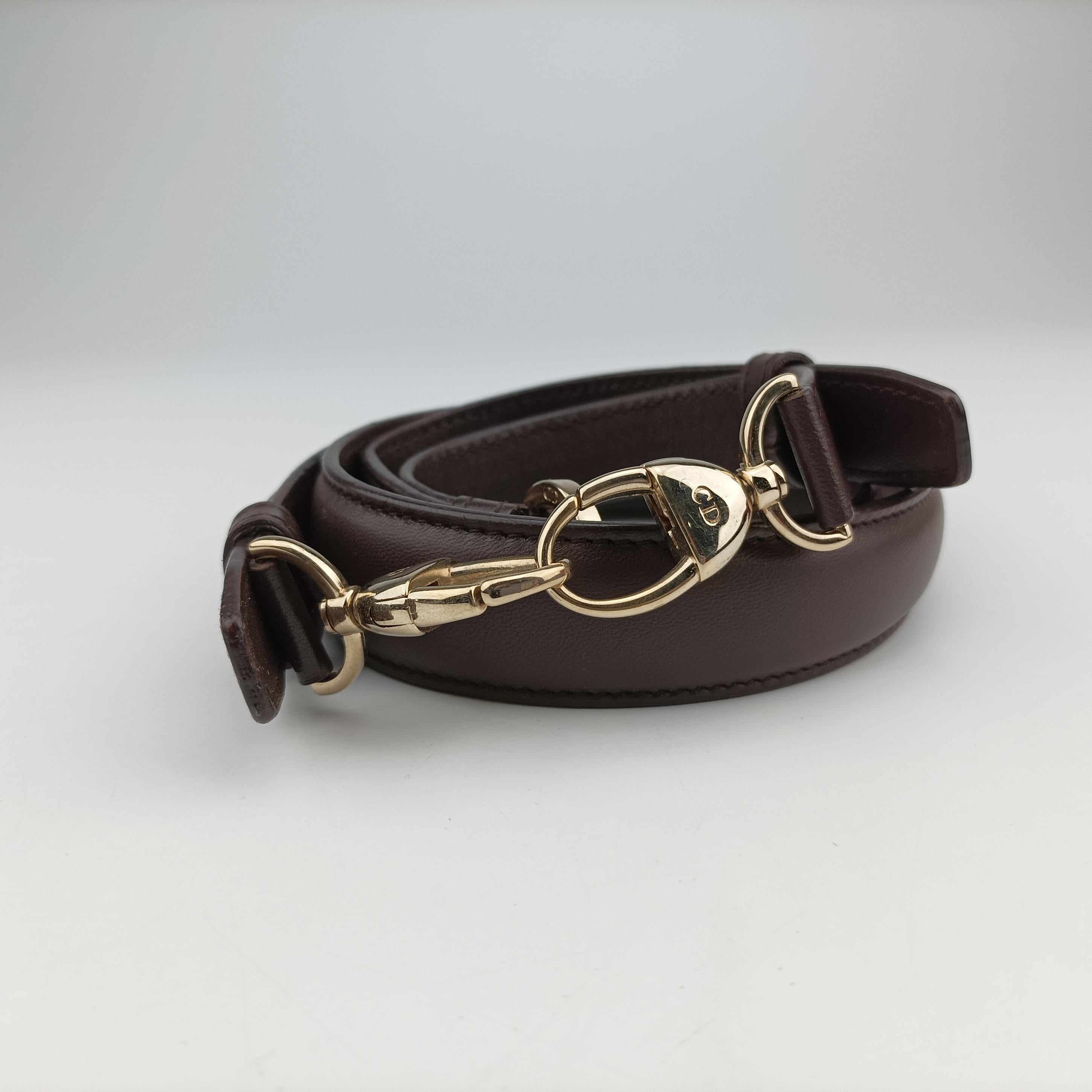 Pre-owned Christian Dior Granville Brown lambskin  shoulderbag | stylenewstar