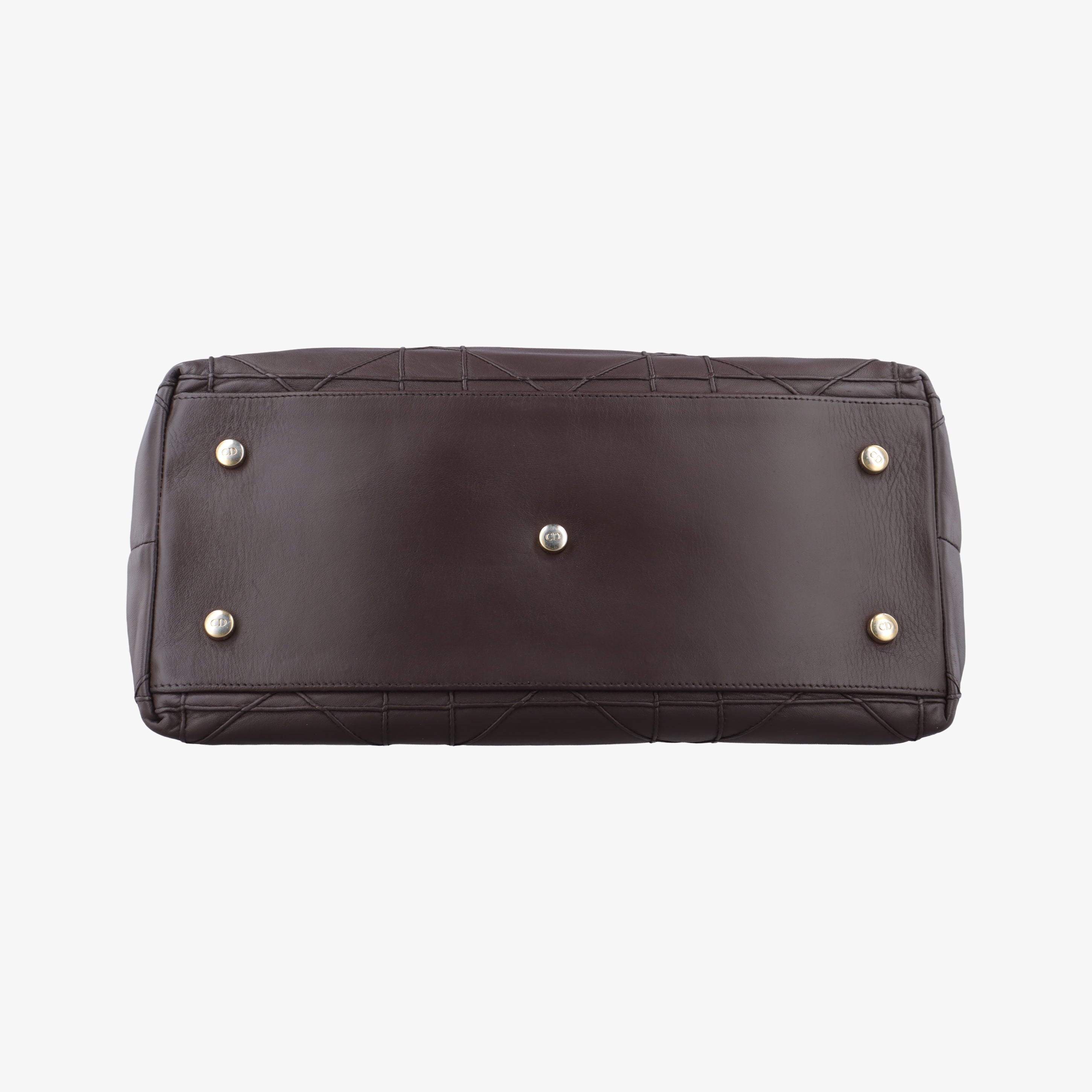 Pre-owned Christian Dior Granville Brown lambskin  shoulderbag | stylenewstar