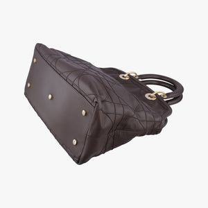 Pre-owned Christian Dior Granville Brown lambskin  shoulderbag | stylenewstar