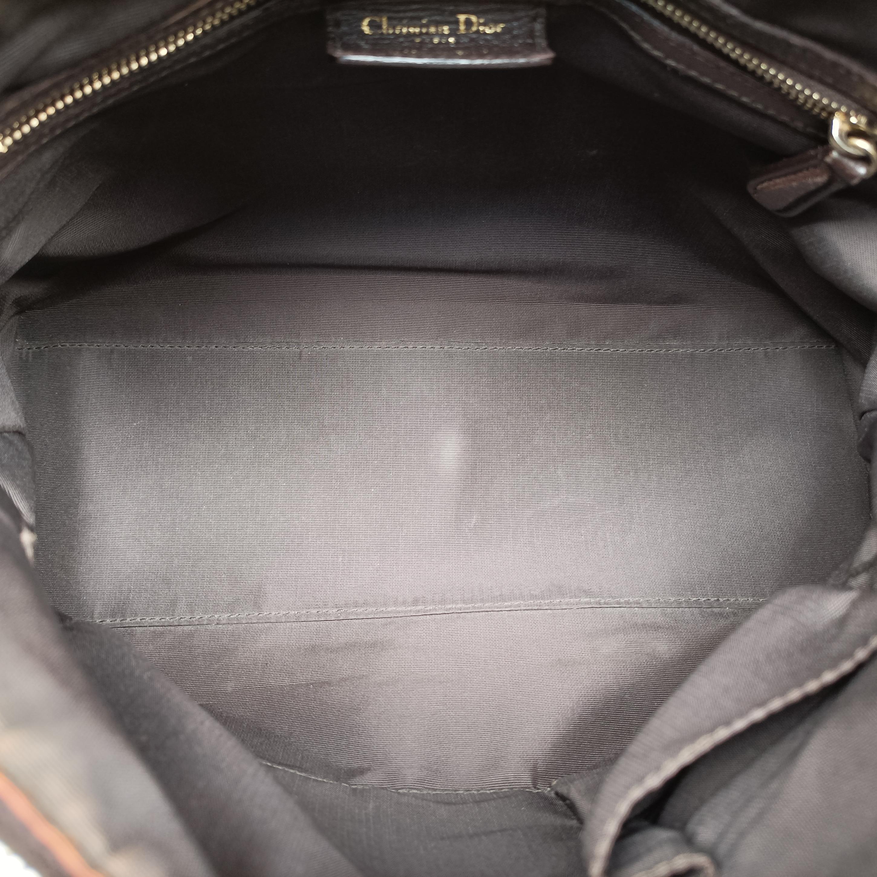 Pre-owned Christian Dior Granville Brown lambskin  shoulderbag | stylenewstar