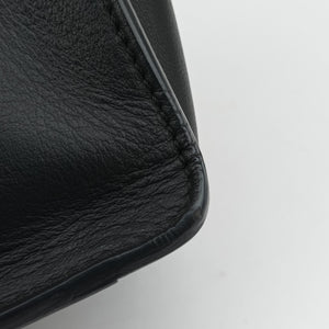 Pre-owned Fendi Flip blackx red x brown Leather× Suede 8BT302 shoulderbag | stylenewstar