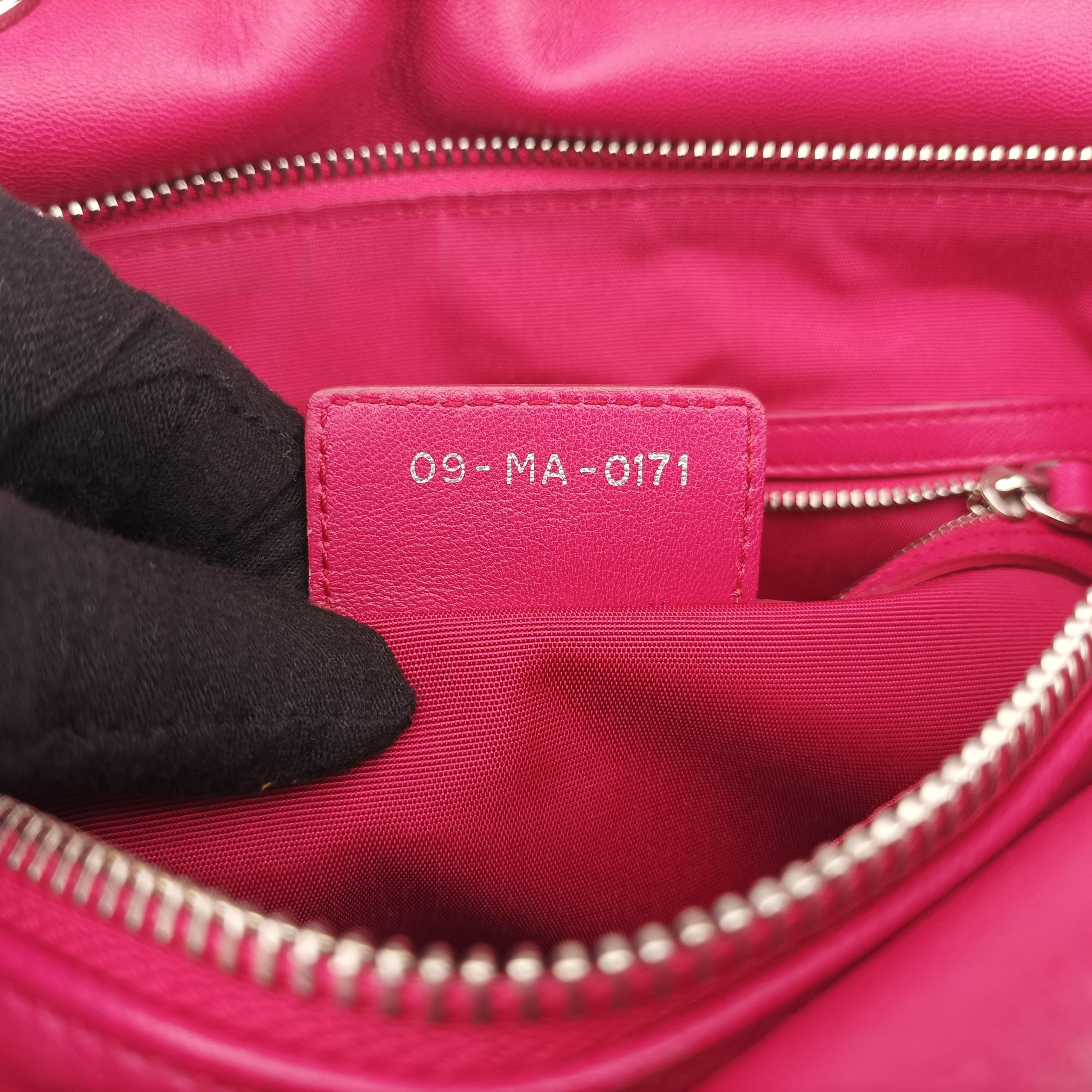 Pre-owned Christian Dior Granville Rose Red lambskin  shoulderbag | stylenewstar