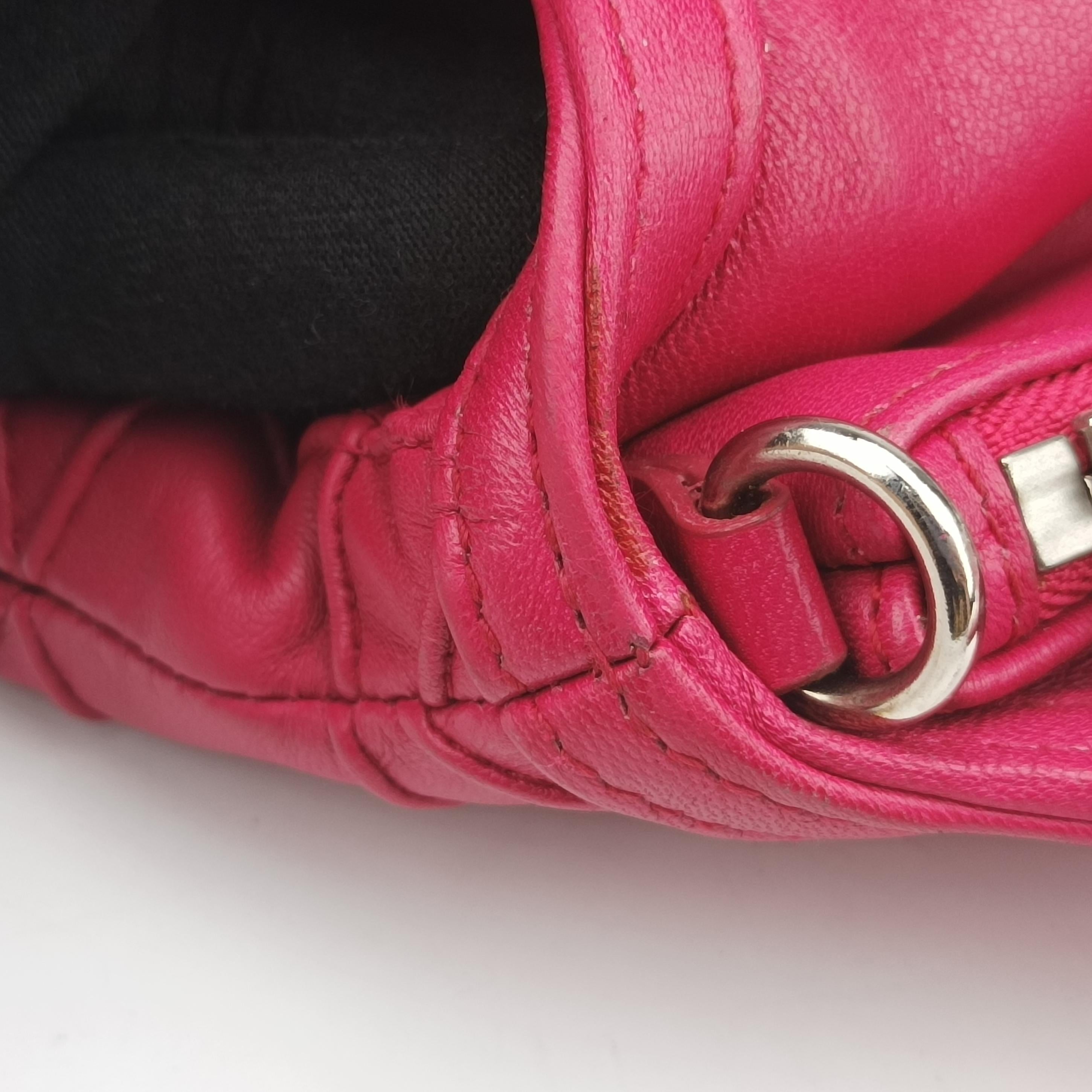 Pre-owned Christian Dior Granville Rose Red lambskin  shoulderbag | stylenewstar