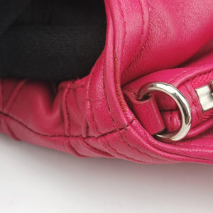 Pre-owned Christian Dior Granville Rose Red lambskin  shoulderbag | stylenewstar