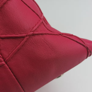 Pre-owned Christian Dior Granville Rose Red lambskin  shoulderbag | stylenewstar