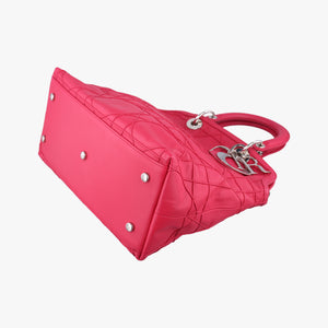 Pre-owned Christian Dior Granville Rose Red lambskin  shoulderbag | stylenewstar