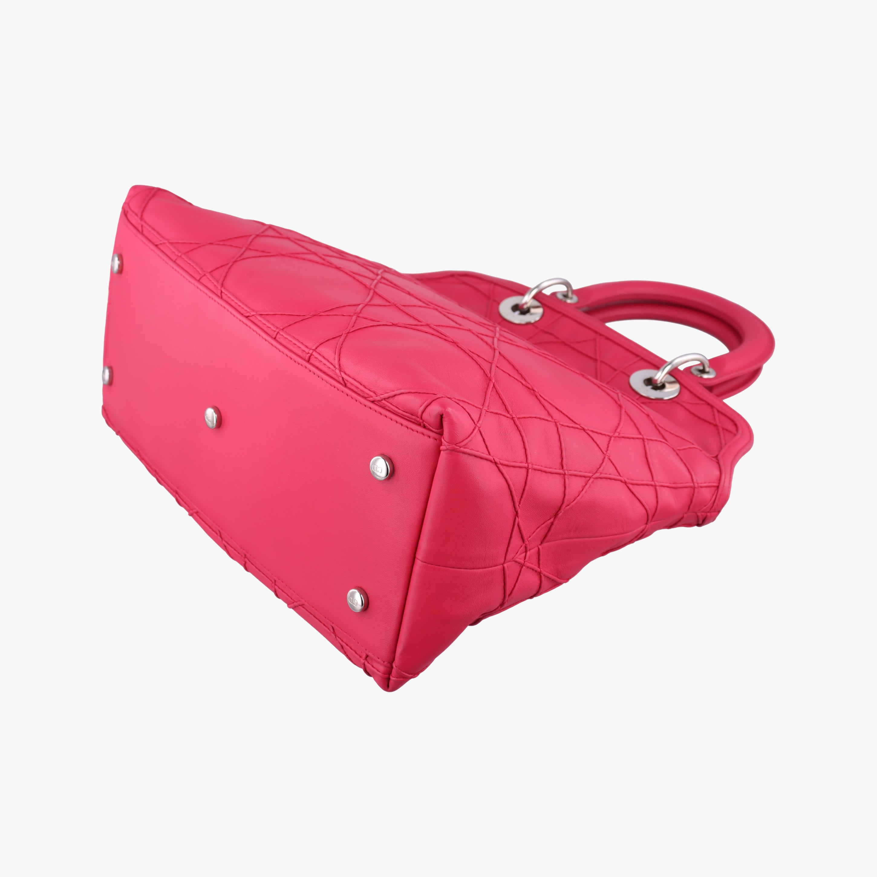 Pre-owned Christian Dior Granville Rose Red lambskin  shoulderbag | stylenewstar