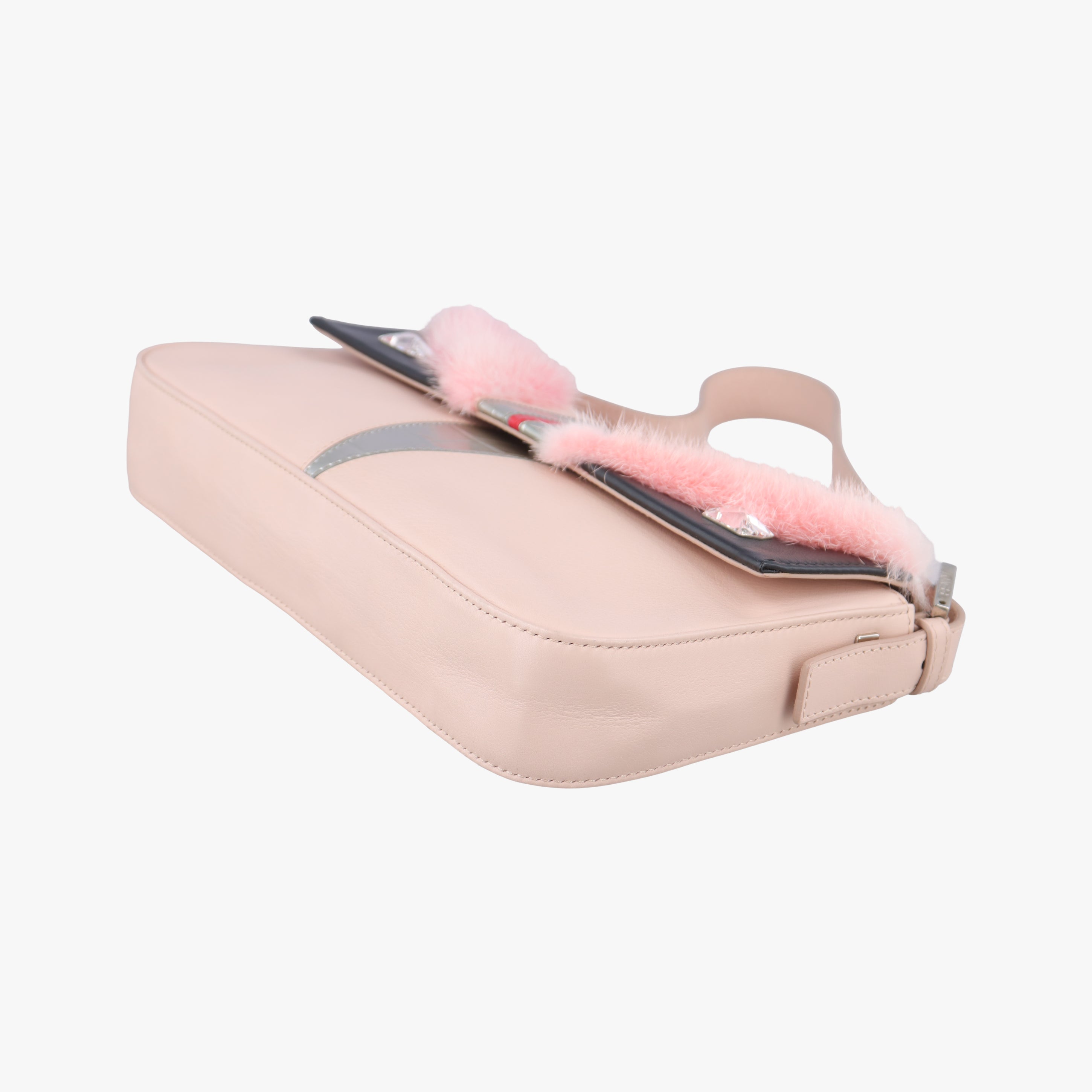 Pre-owned Fendi BAGUETTE Pink×Multicolour Leather 8BR600 handbag | stylenewstar