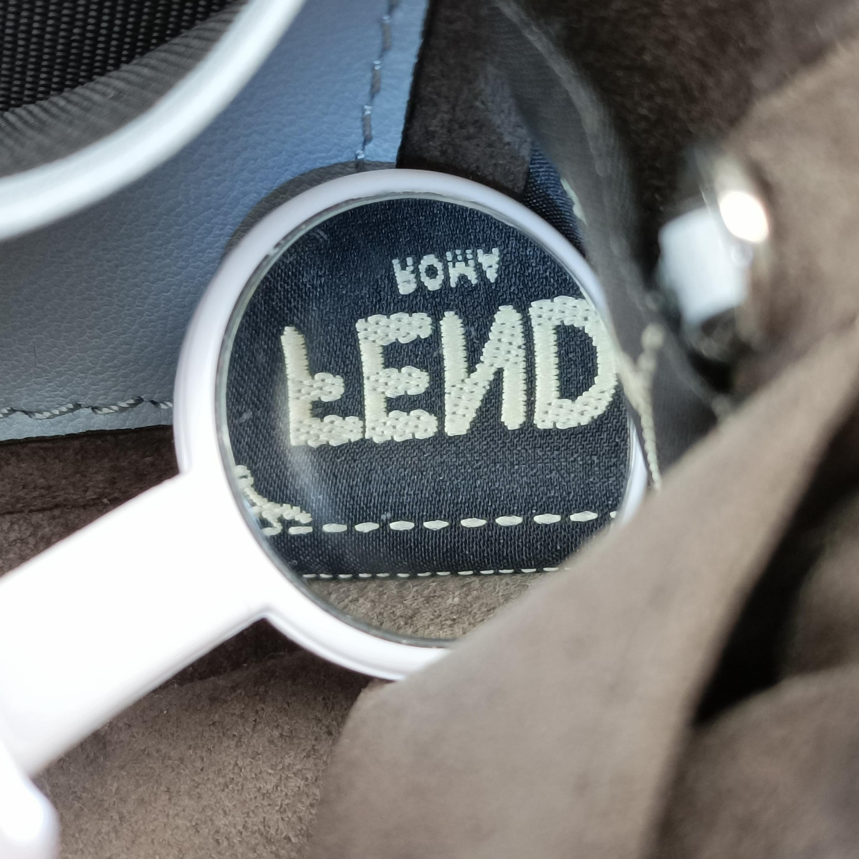 Pre-owned Fendi monster micro Baguette Blue×Multicolour Leather 8M0354 shoulderbag | stylenewstar