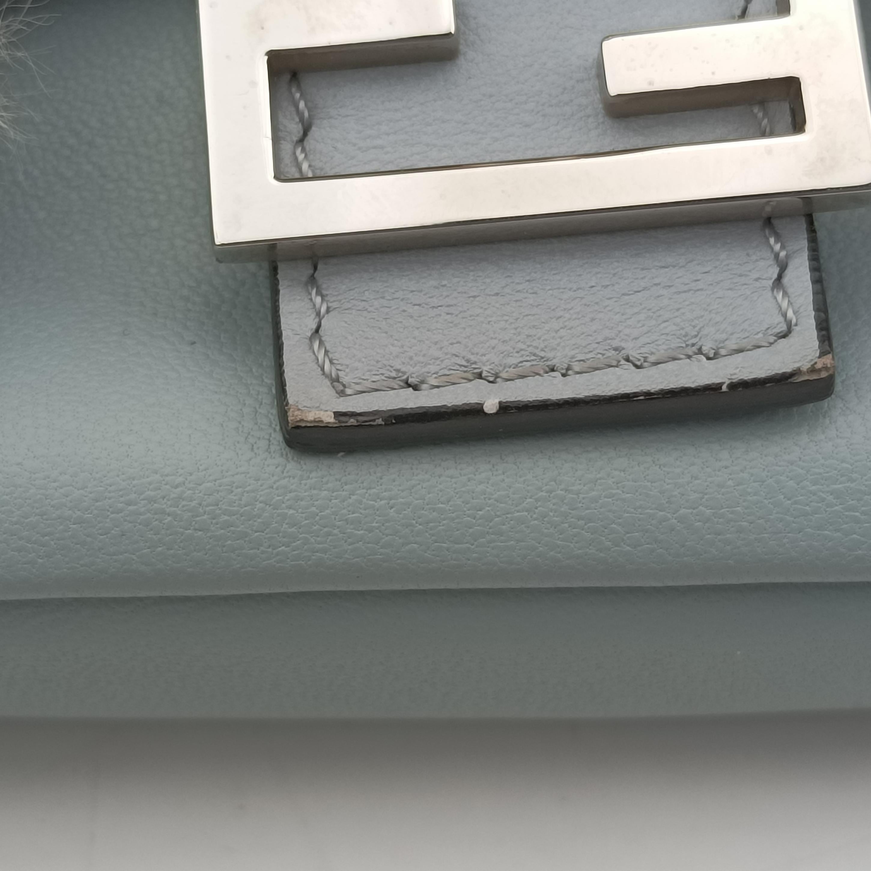 Pre-owned Fendi monster micro Baguette Blue×Multicolour Leather 8M0354 shoulderbag | stylenewstar