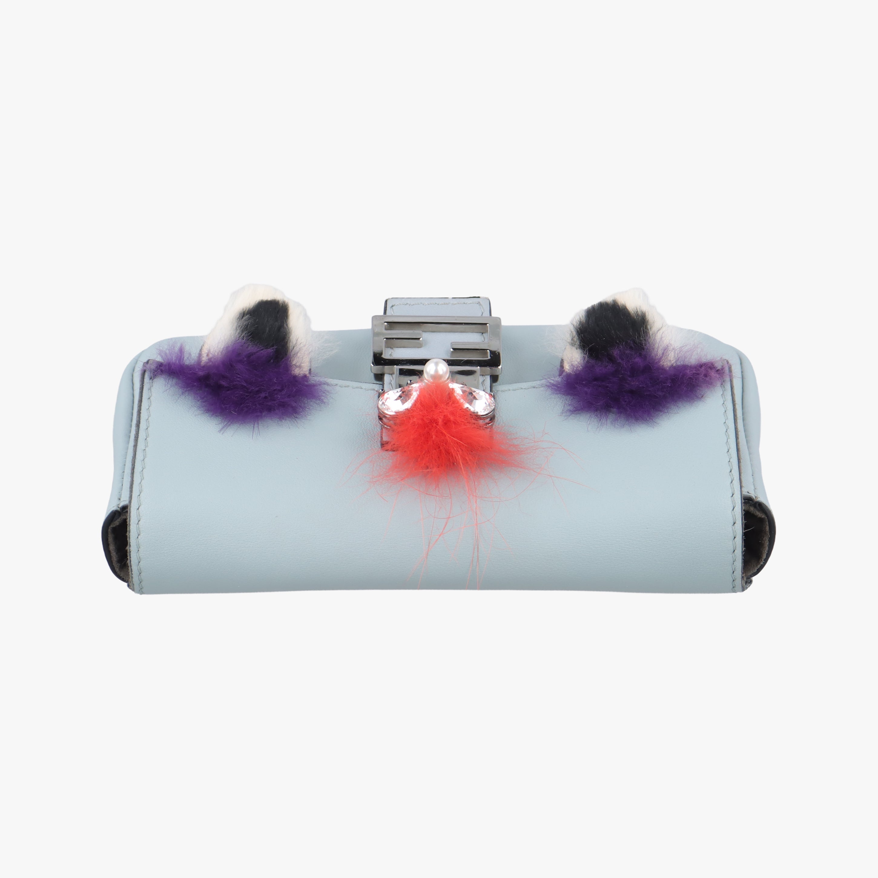 Pre-owned Fendi monster micro Baguette Blue×Multicolour Leather 8M0354 shoulderbag | stylenewstar