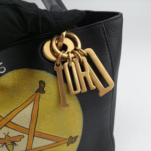 Pre-owned Christian Dior Lady Dior Black×Multicolor Leather  shoulderbag | stylenewstar