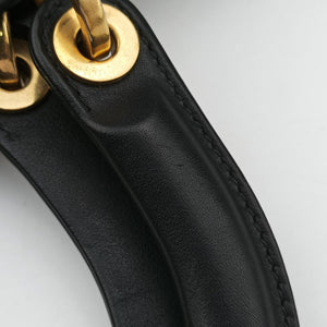 Pre-owned Christian Dior Lady Dior Black×Multicolor Leather  shoulderbag | stylenewstar