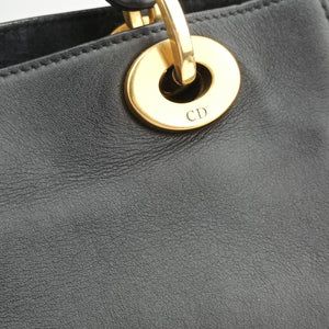 Pre-owned Christian Dior Lady Dior Black×Multicolor Leather  shoulderbag | stylenewstar