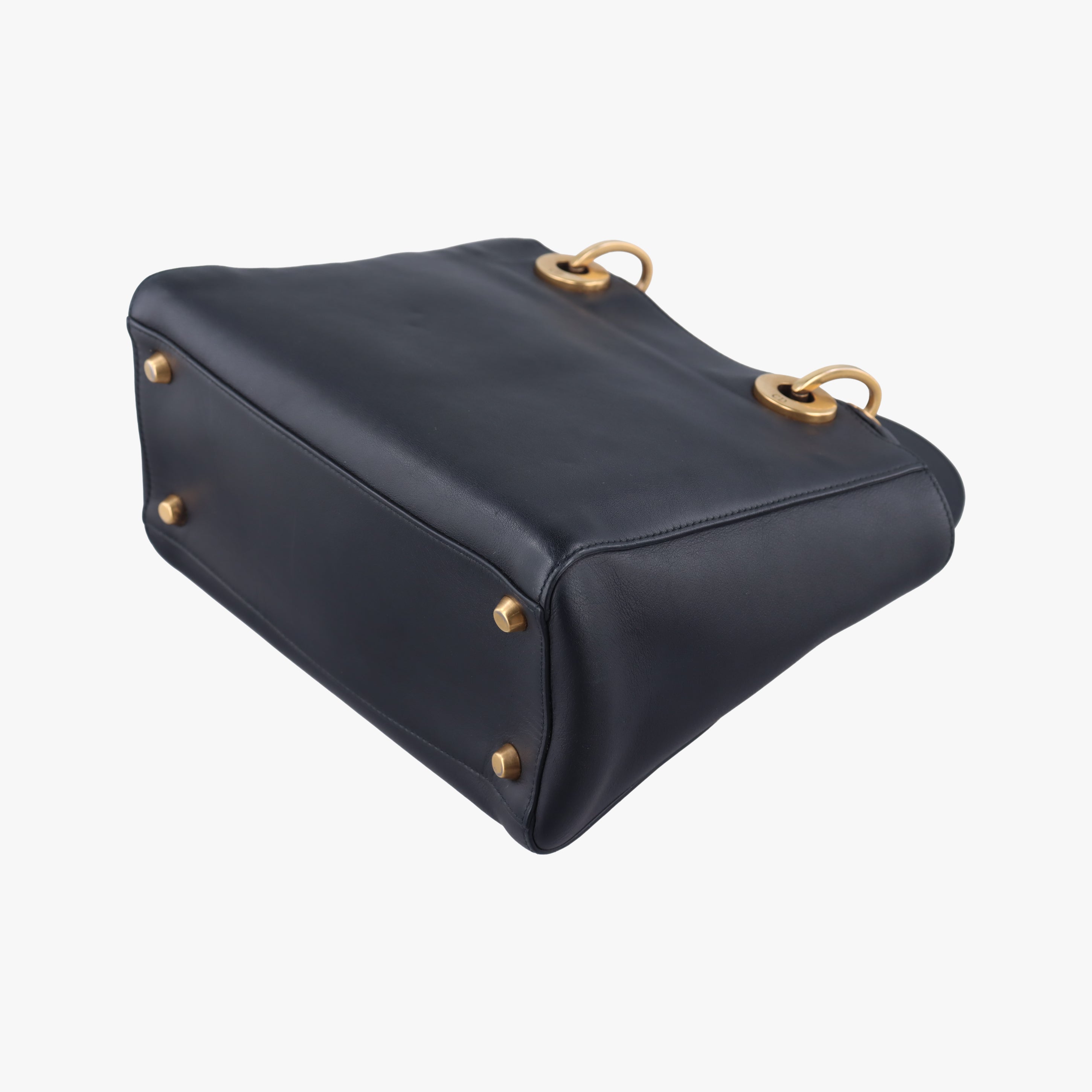 Pre-owned Christian Dior Lady Dior Black×Multicolor Leather  shoulderbag | stylenewstar