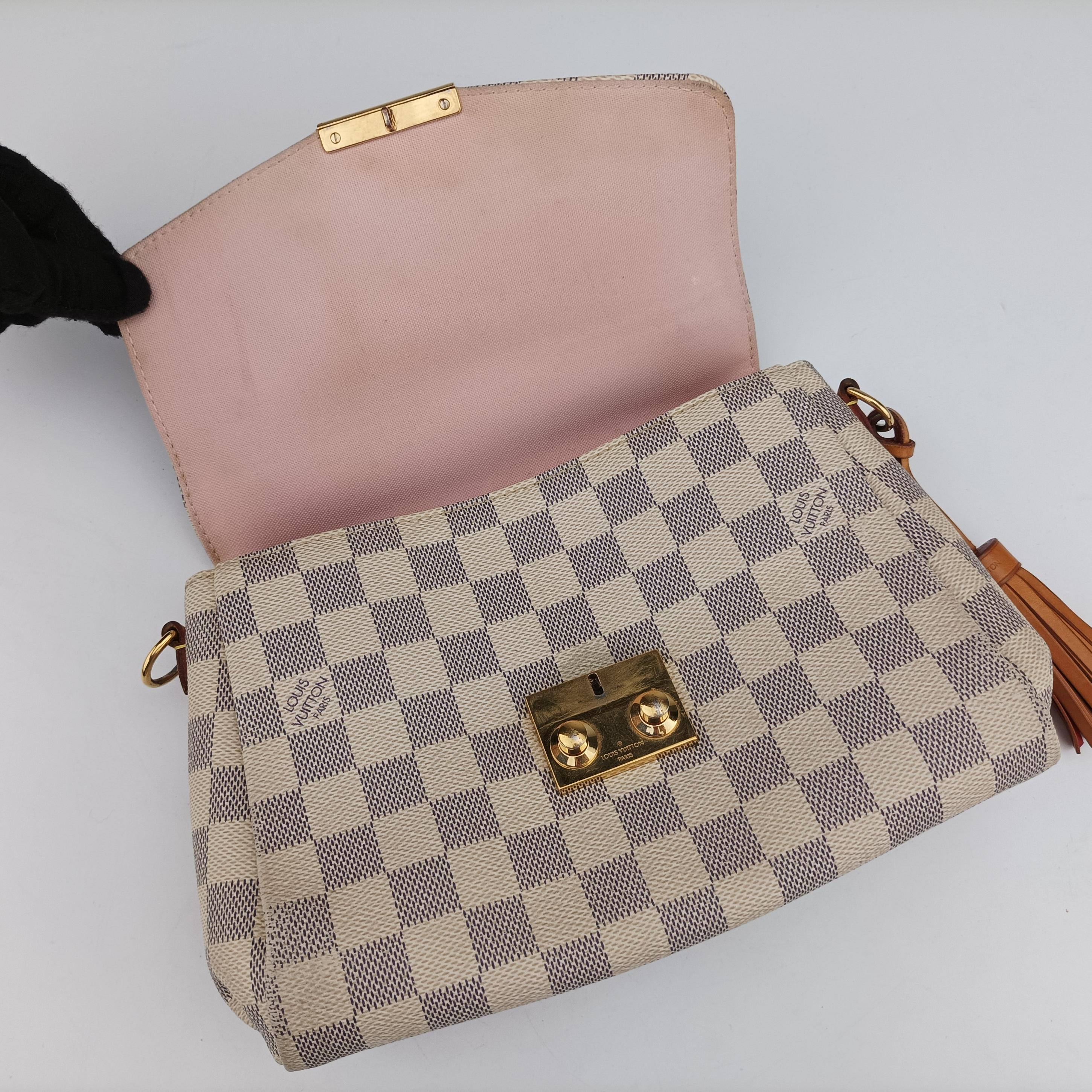 Pre-owned Louis Vuitton CROISETTE Azur Damier Canvas N41581 shoulderbag | stylenewstar