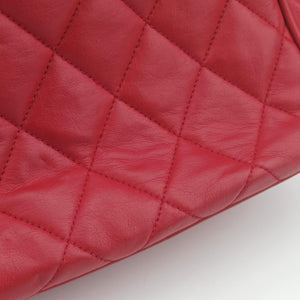 Pre-owned Chanel Matelasse Red lambskin  shoulderbag | stylenewstar