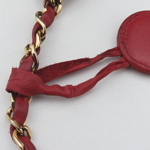 Pre-owned Chanel Matelasse Red lambskin  shoulderbag | stylenewstar