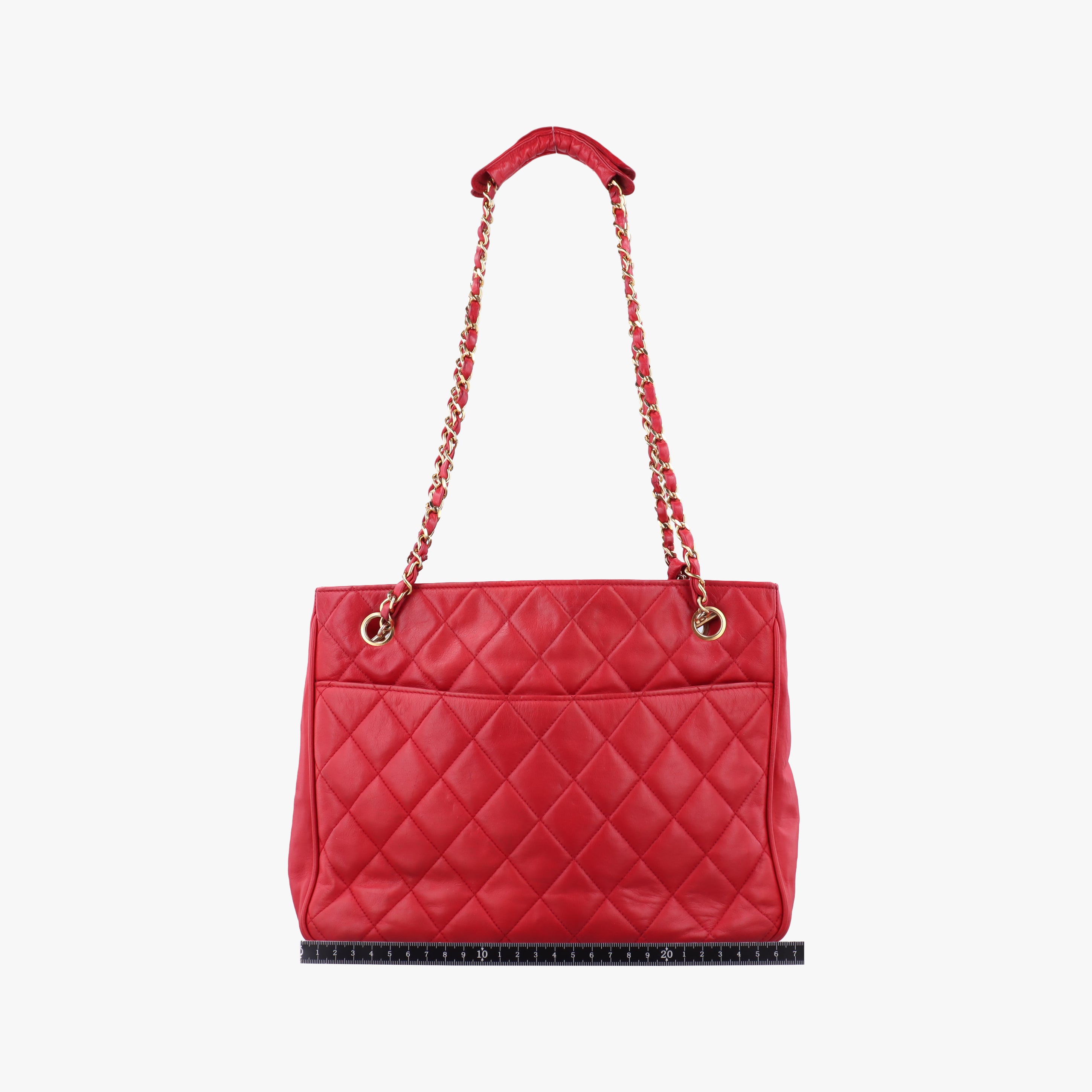 Pre-owned Chanel Matelasse Red lambskin  shoulderbag | stylenewstar