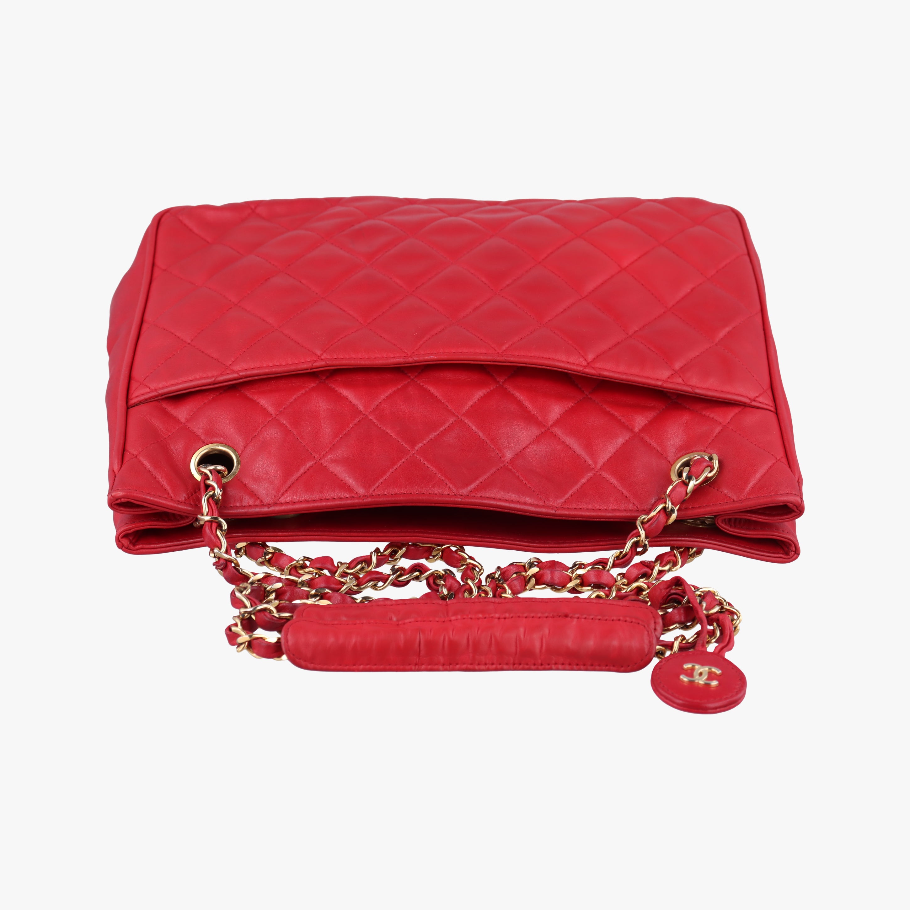 Pre-owned Chanel Matelasse Red lambskin  shoulderbag | stylenewstar
