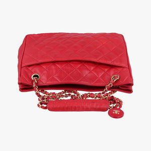 Pre-owned Chanel Matelasse Red lambskin  shoulderbag | stylenewstar