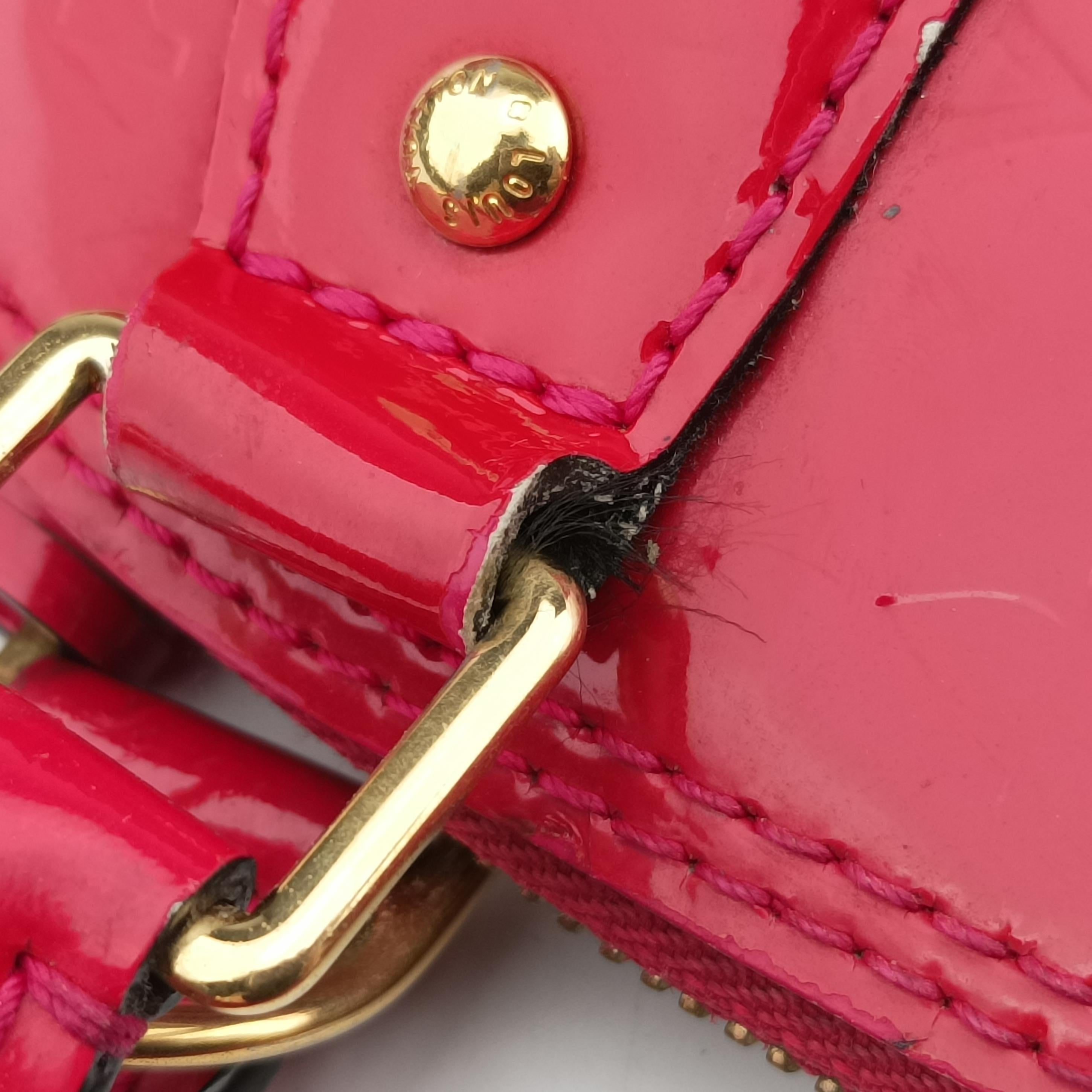 Pre-owned Louis Vuitton Alma BB pomme d'amour Vernis M91606 shoulderbag | stylenewstar