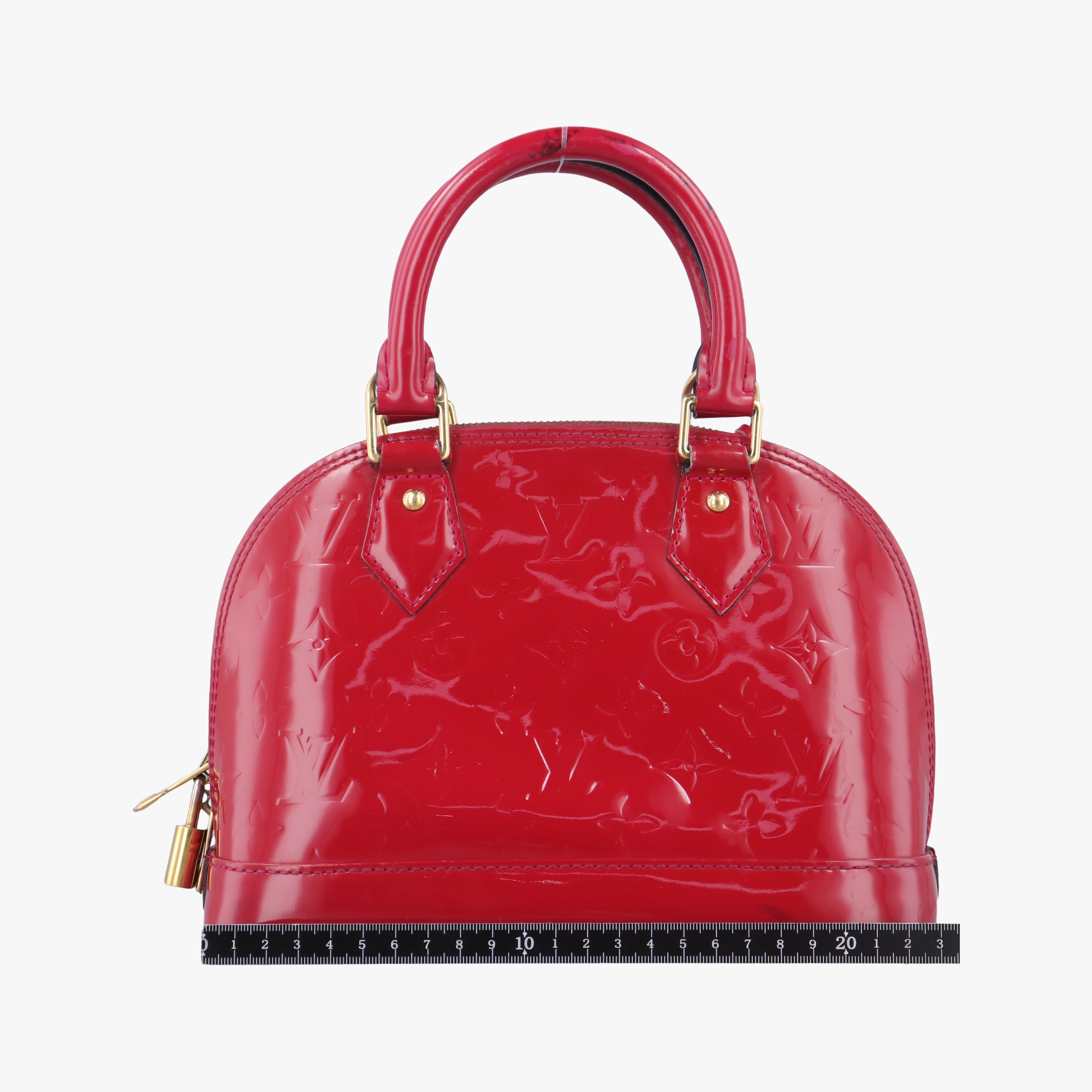 Pre-owned Louis Vuitton Alma BB pomme d'amour Vernis M91606 shoulderbag | stylenewstar