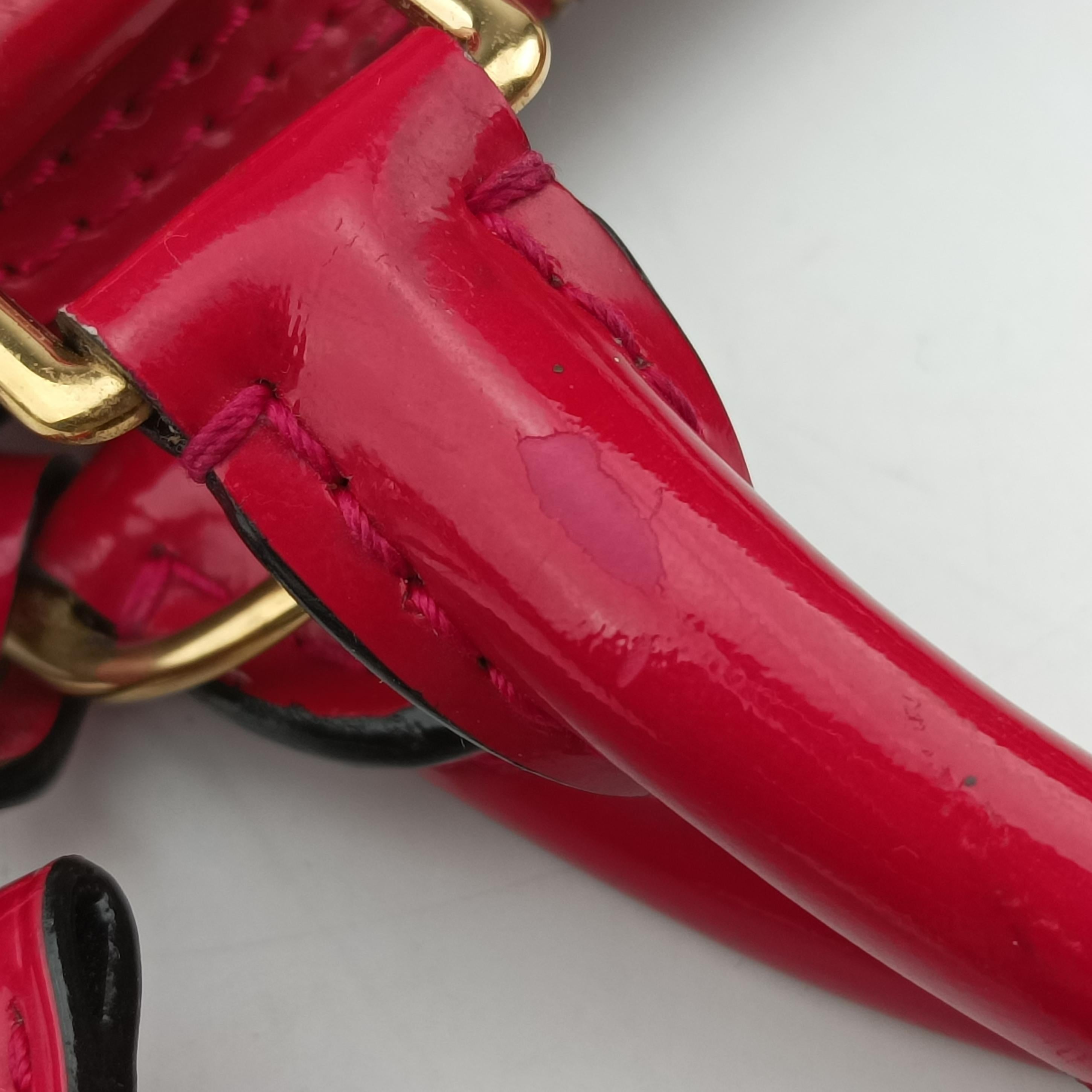 Pre-owned Louis Vuitton Alma BB pomme d'amour Vernis M91606 shoulderbag | stylenewstar