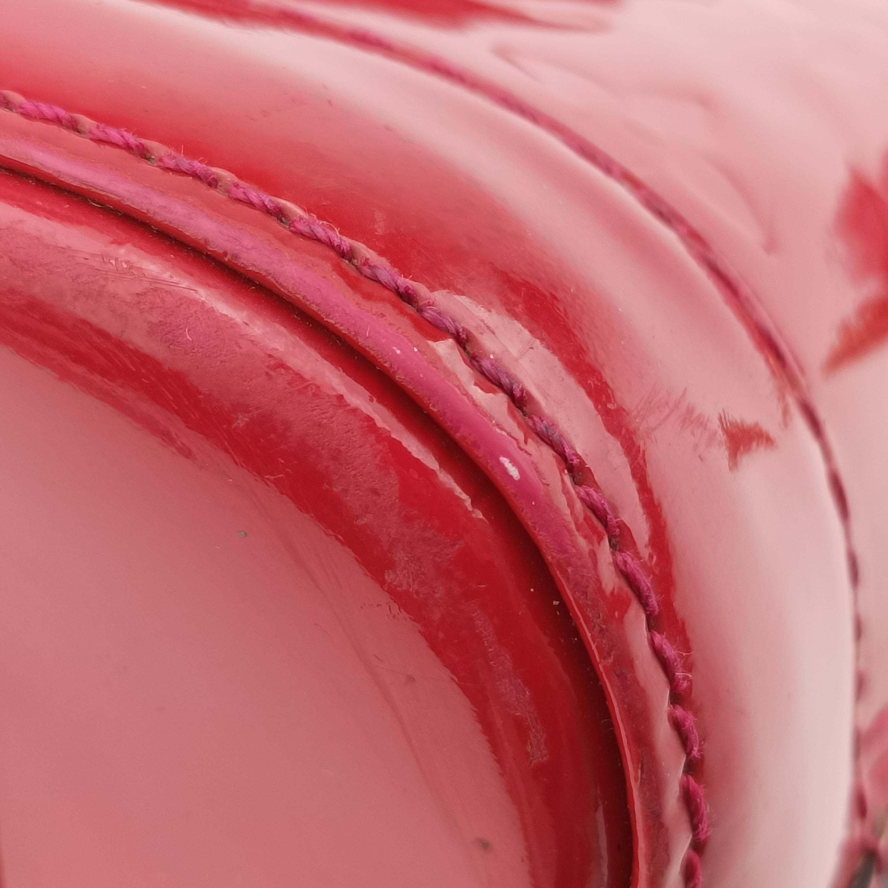 Pre-owned Louis Vuitton Alma BB pomme d'amour Vernis M91606 shoulderbag | stylenewstar