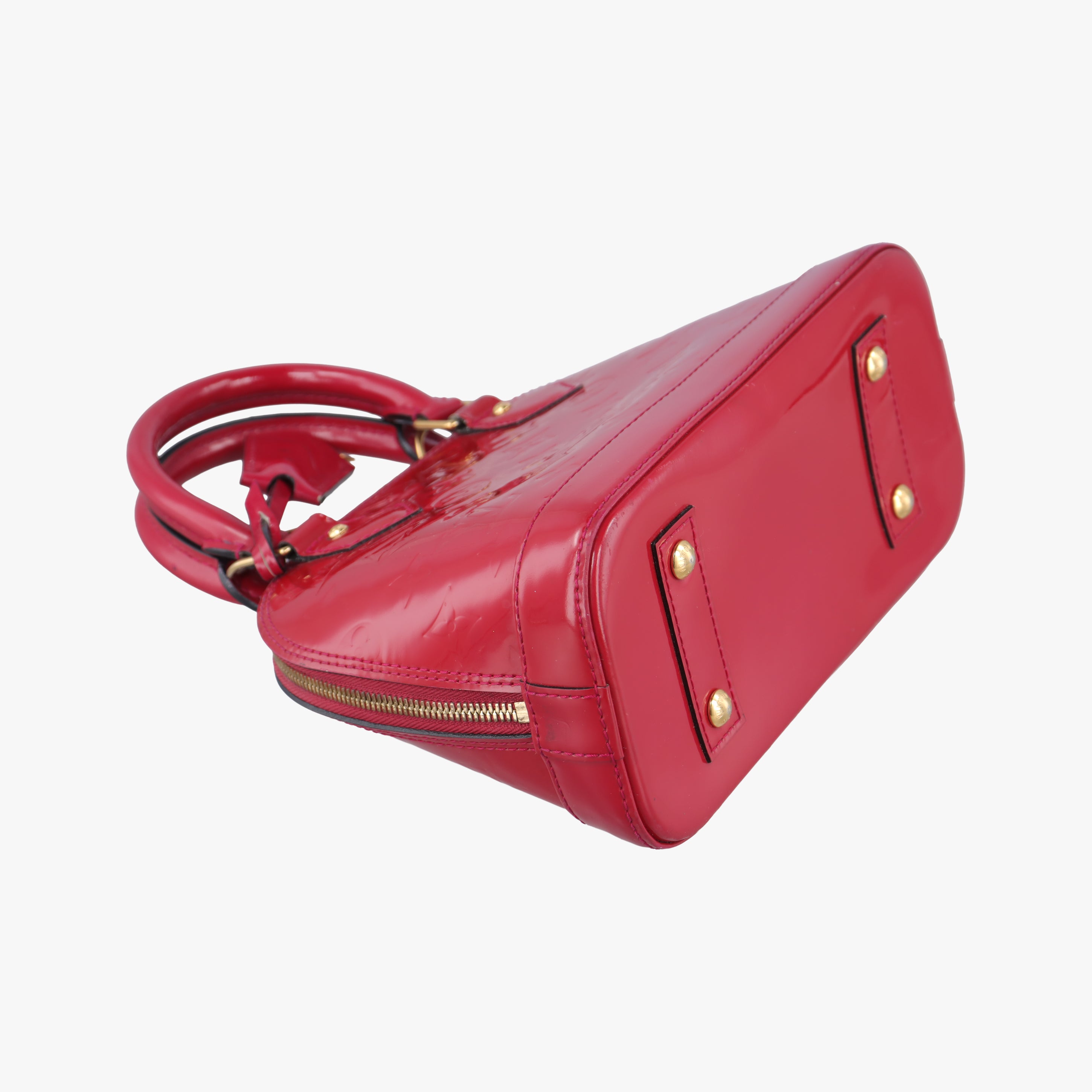 Pre-owned Louis Vuitton Alma BB pomme d'amour Vernis M91606 shoulderbag | stylenewstar