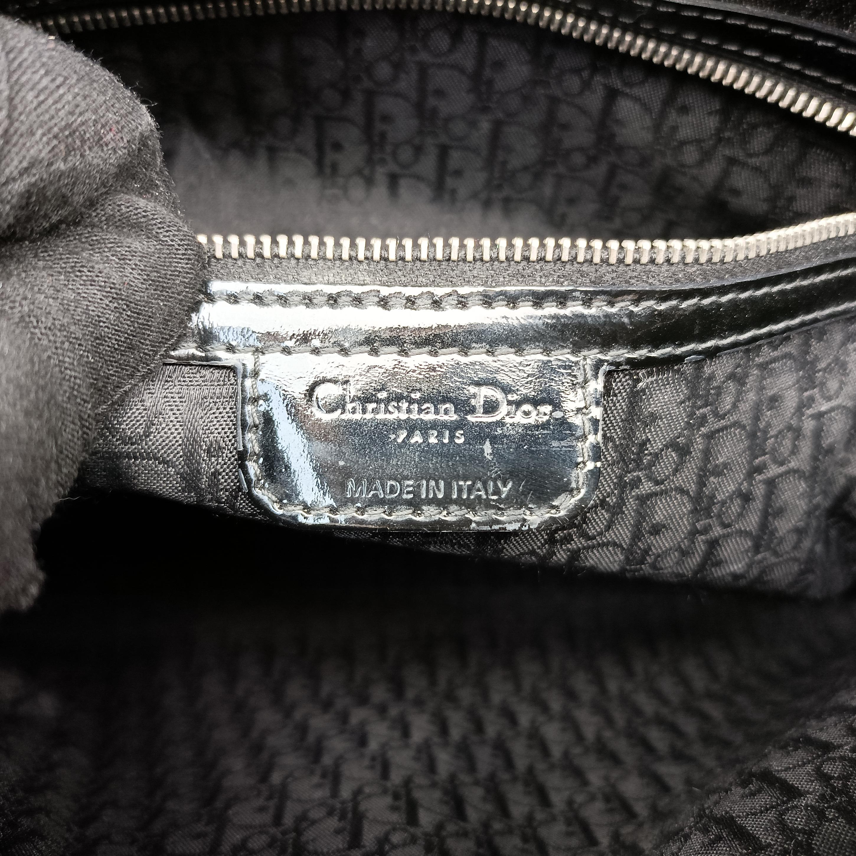 Pre-owned Christian Dior Lady Dior Black Patent  handbag | stylenewstar