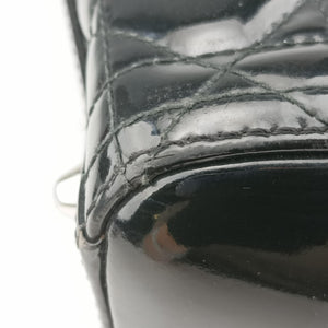 Pre-owned Christian Dior Lady Dior Black Patent  handbag | stylenewstar