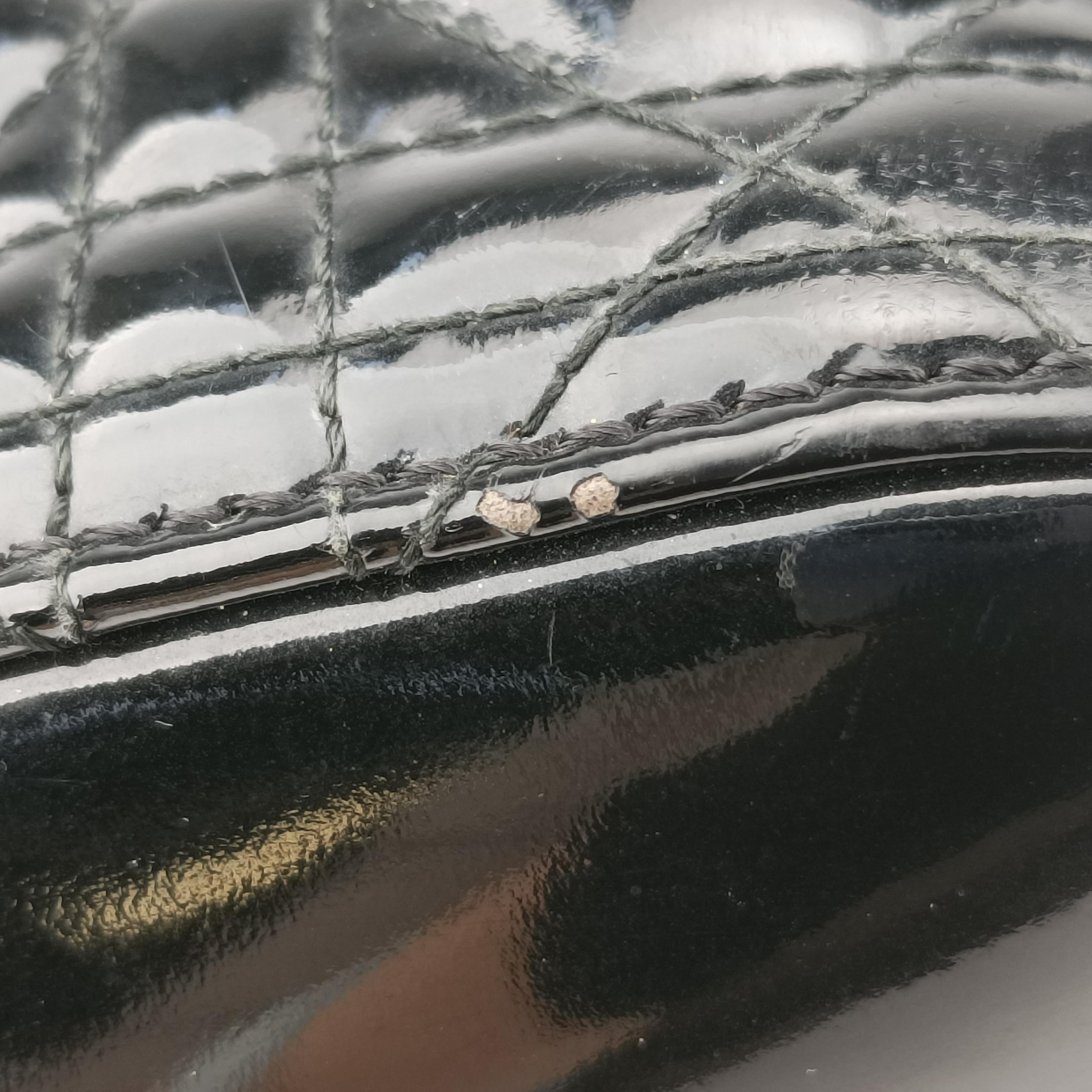 Pre-owned Christian Dior Lady Dior Black Patent  handbag | stylenewstar