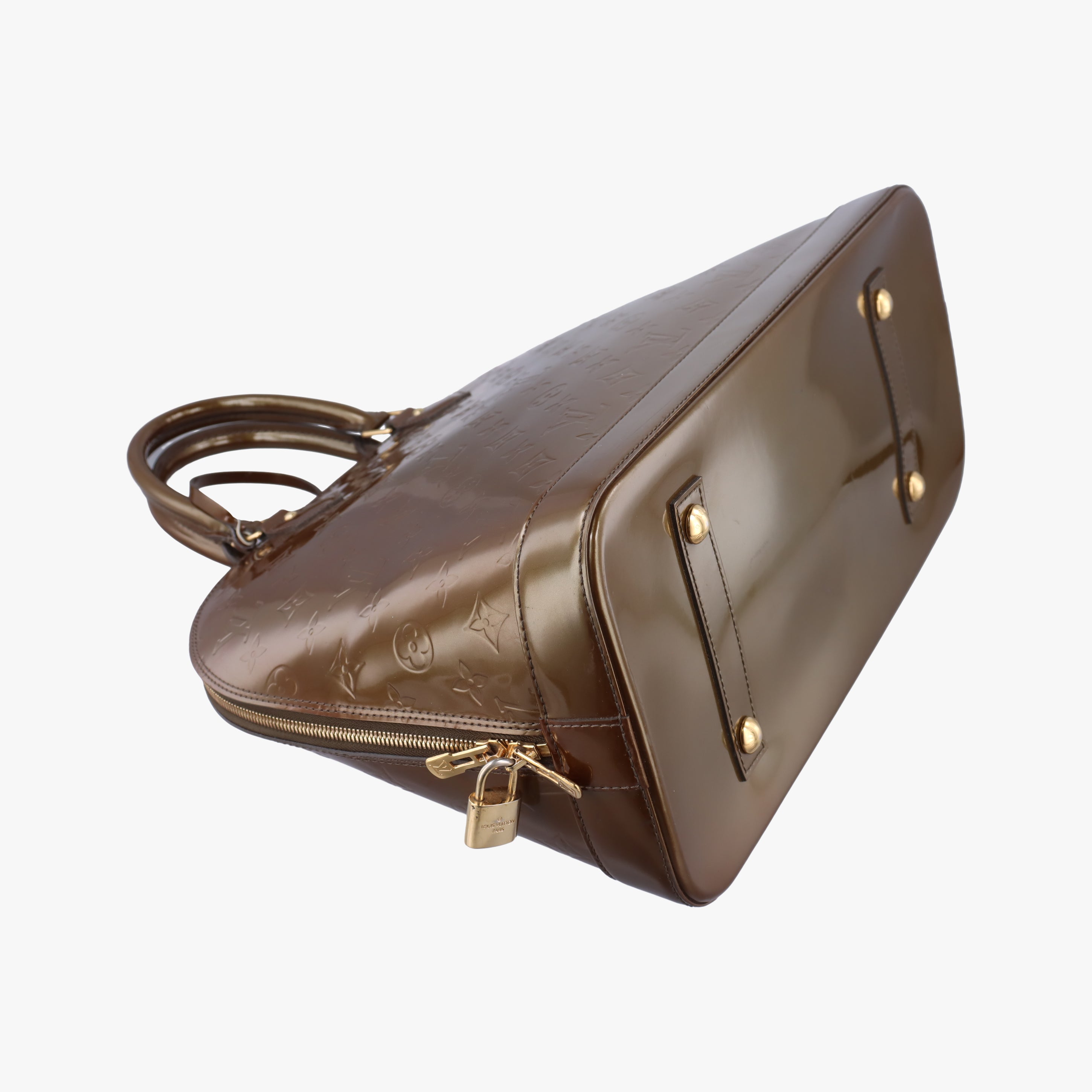 Pre-owned Louis Vuitton Alma GM Beige Poudre Vernis M91753 handbag | stylenewstar