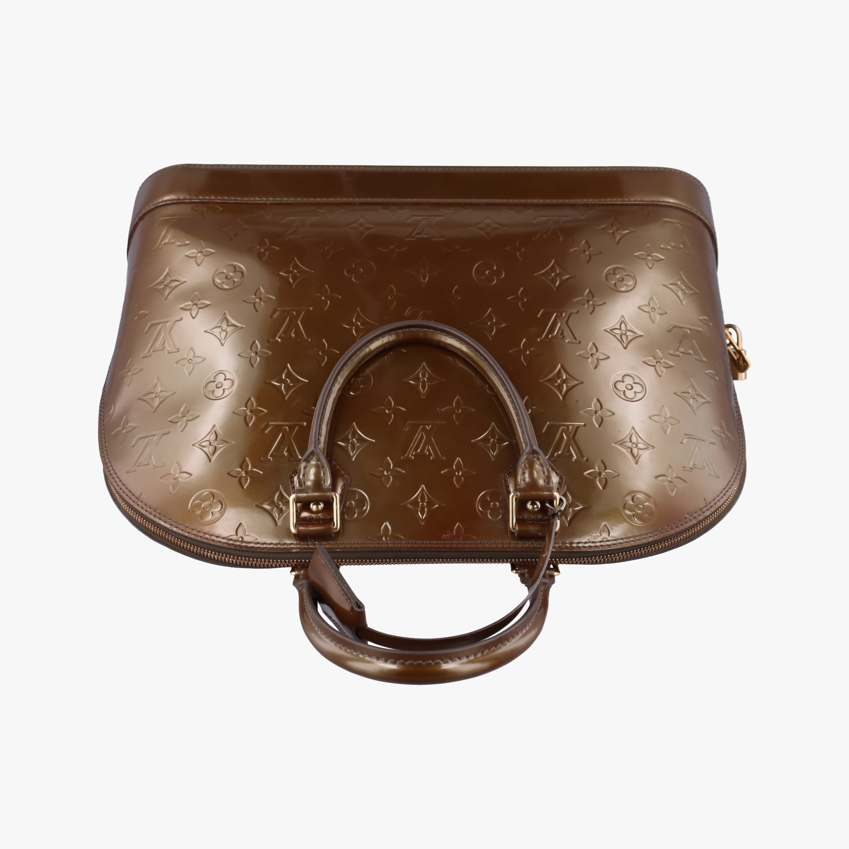 Pre-owned Louis Vuitton Alma GM Beige Poudre Vernis M91753 handbag | stylenewstar