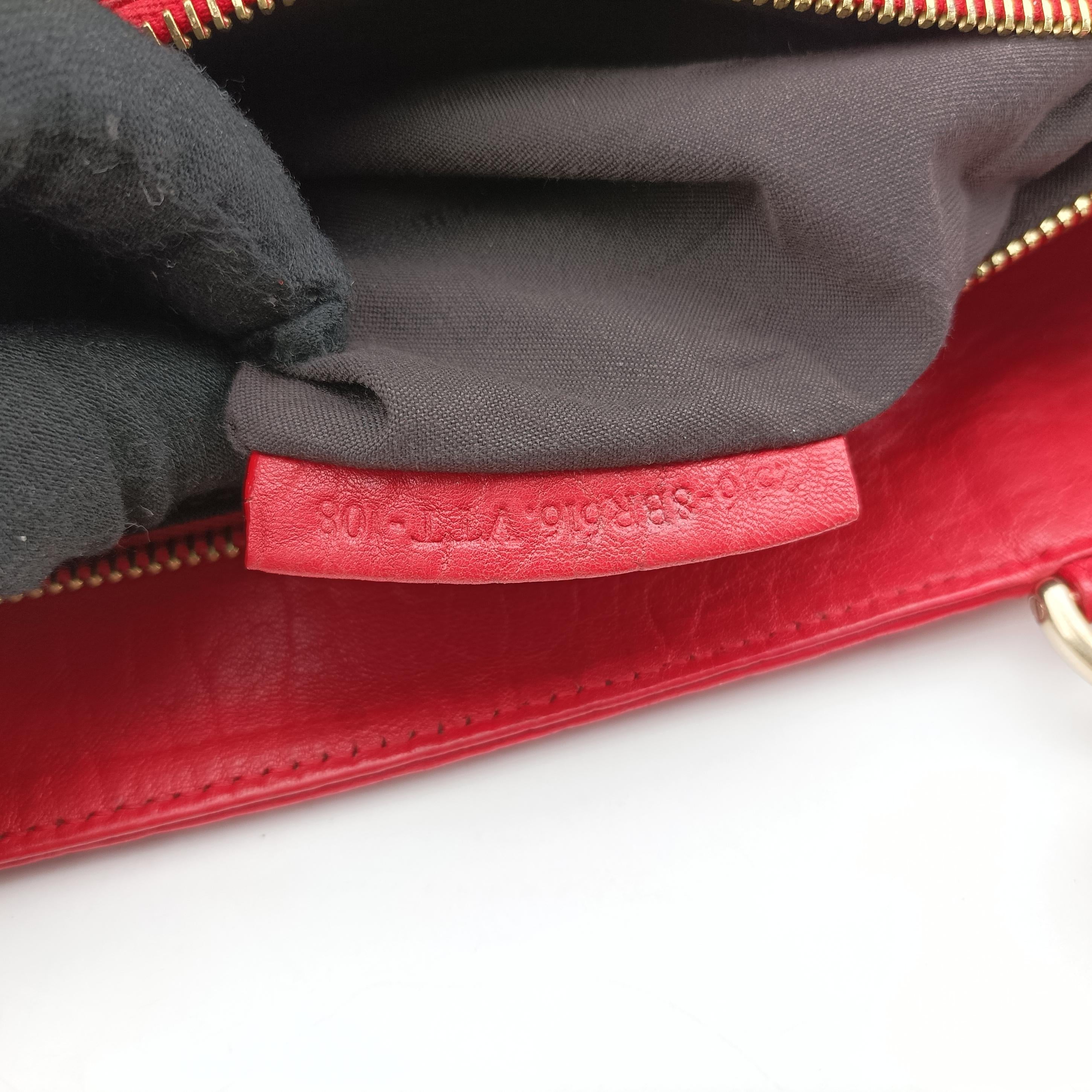 Secondhand Fendi Mia Red Leather 8BR616 shoulderbag | stylenewstar