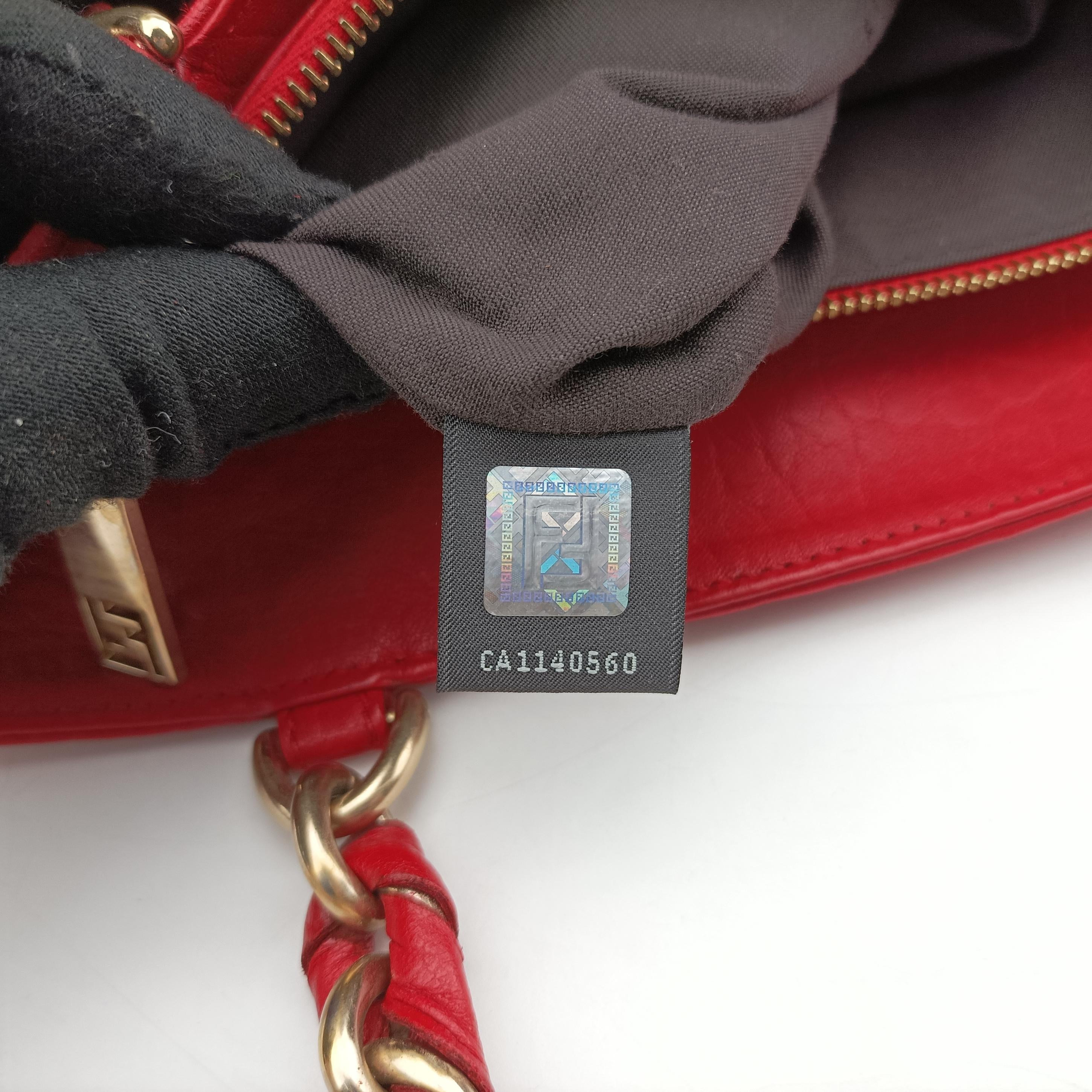 Secondhand Fendi Mia Red Leather 8BR616 shoulderbag | stylenewstar