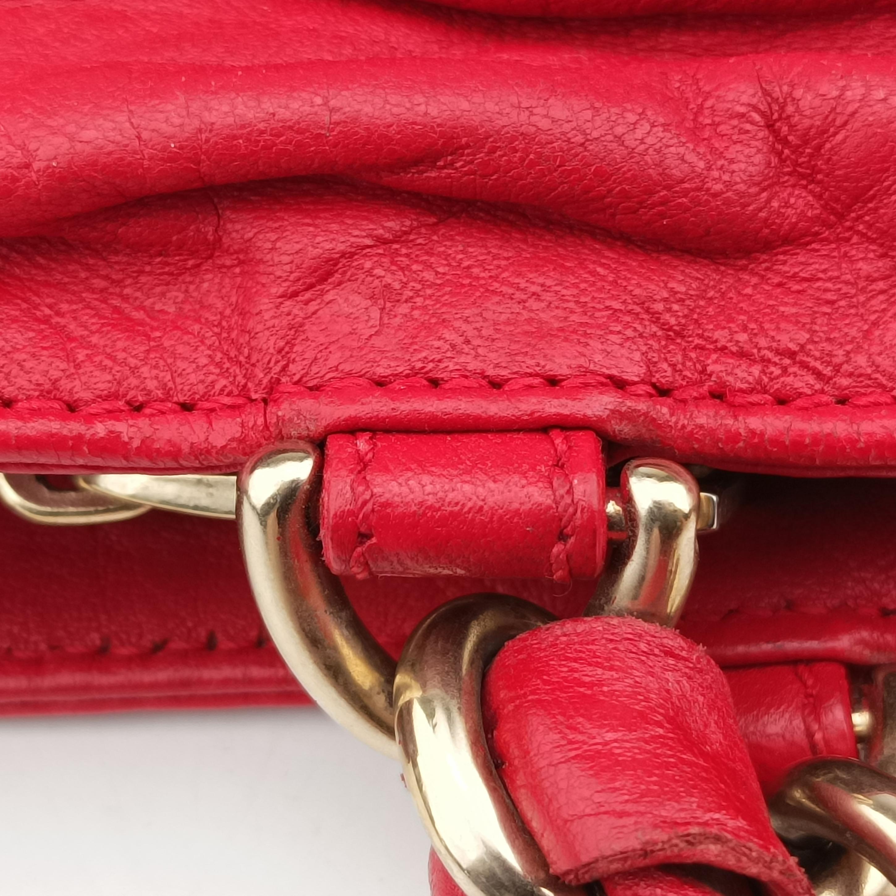 Secondhand Fendi Mia Red Leather 8BR616 shoulderbag | stylenewstar