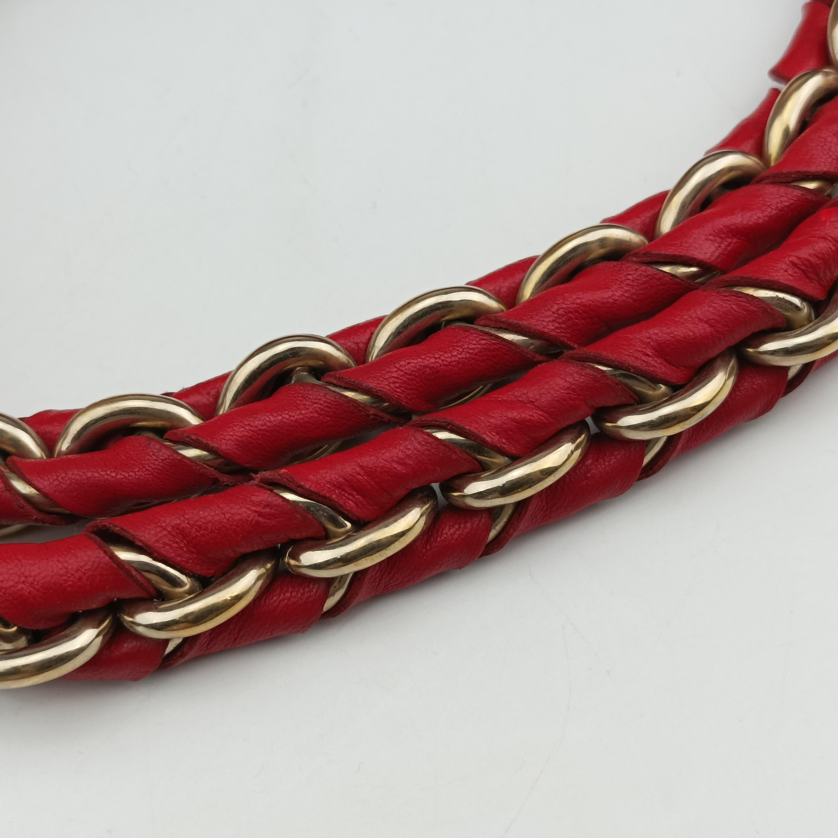 Secondhand Fendi Mia Red Leather 8BR616 shoulderbag | stylenewstar