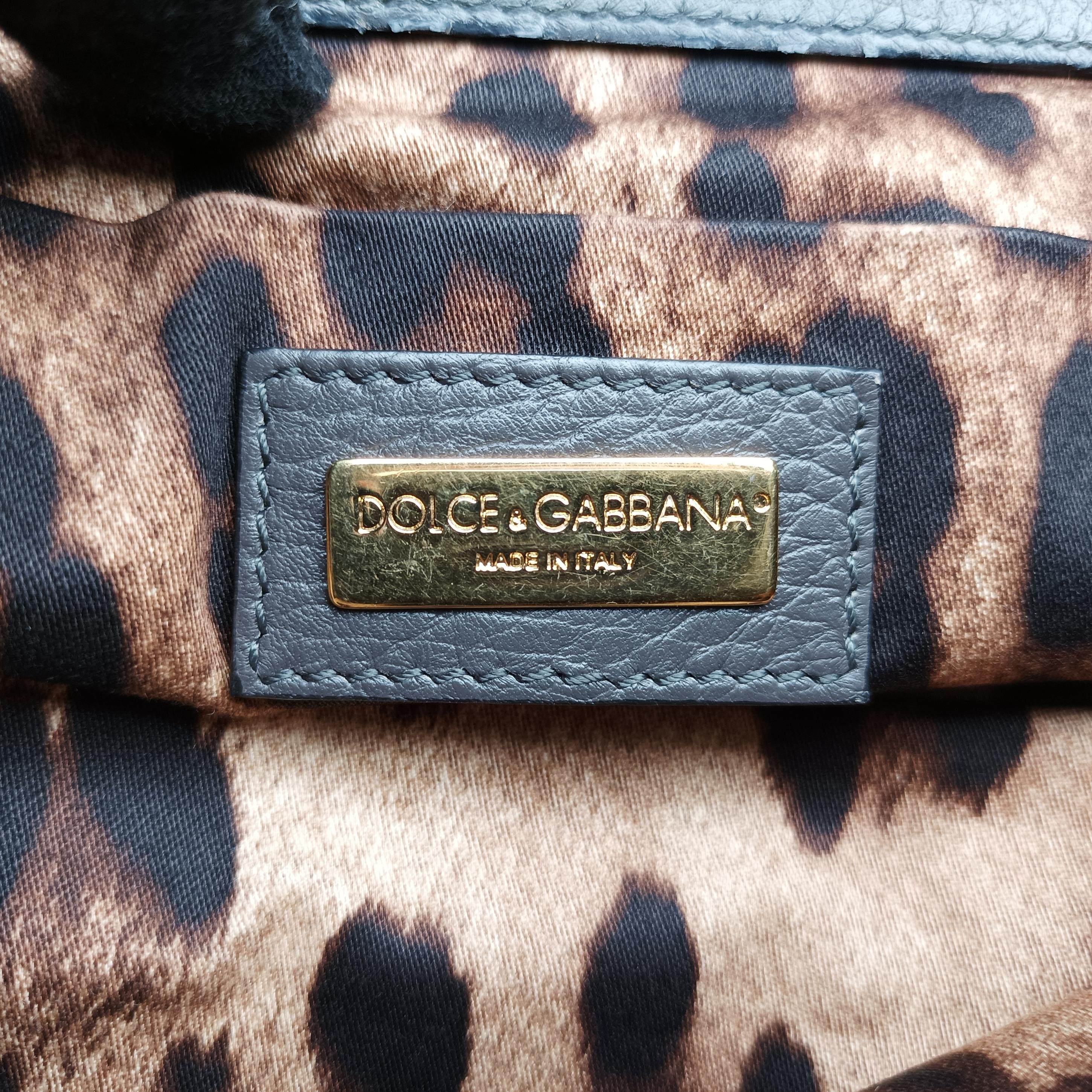 Vintage Dolce & Gabbana SICILY Dark Gray Leather  shoulderbag | stylenewstar