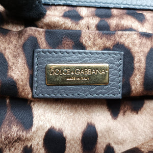 Vintage Dolce & Gabbana SICILY Dark Gray Leather  shoulderbag | stylenewstar