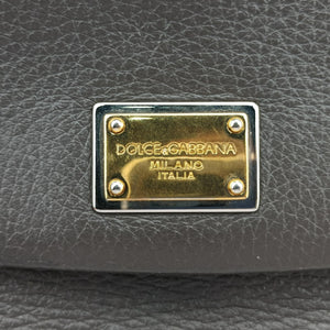 Vintage Dolce & Gabbana SICILY Dark Gray Leather  shoulderbag | stylenewstar