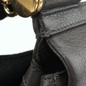 Vintage Dolce & Gabbana SICILY Dark Gray Leather  shoulderbag | stylenewstar
