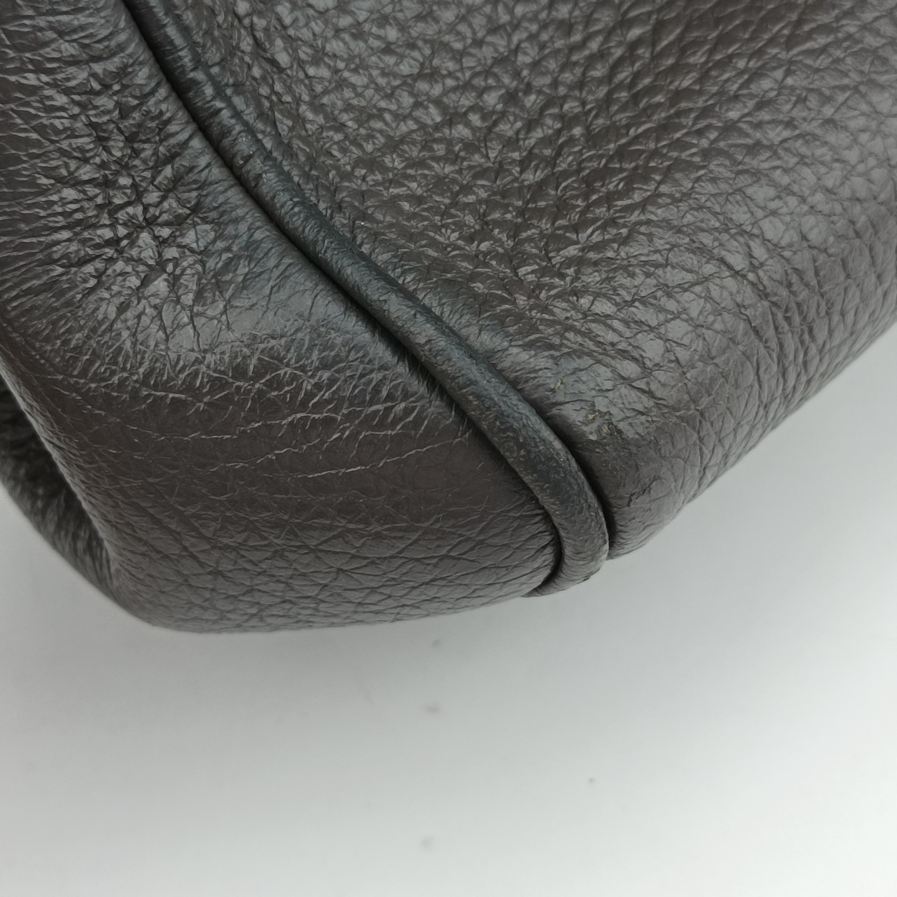 Vintage Dolce & Gabbana SICILY Dark Gray Leather  shoulderbag | stylenewstar