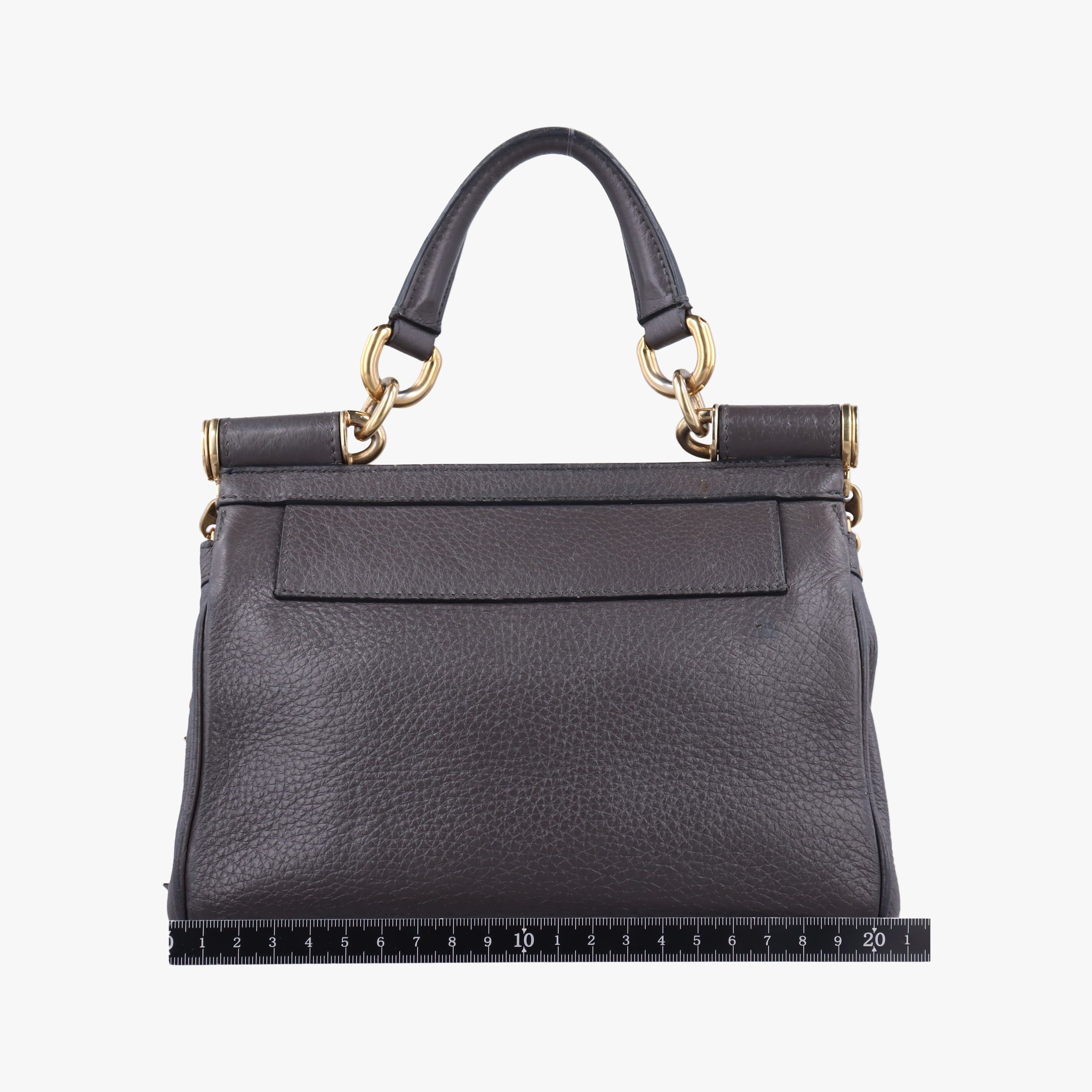 Vintage Dolce & Gabbana SICILY Dark Gray Leather  shoulderbag | stylenewstar