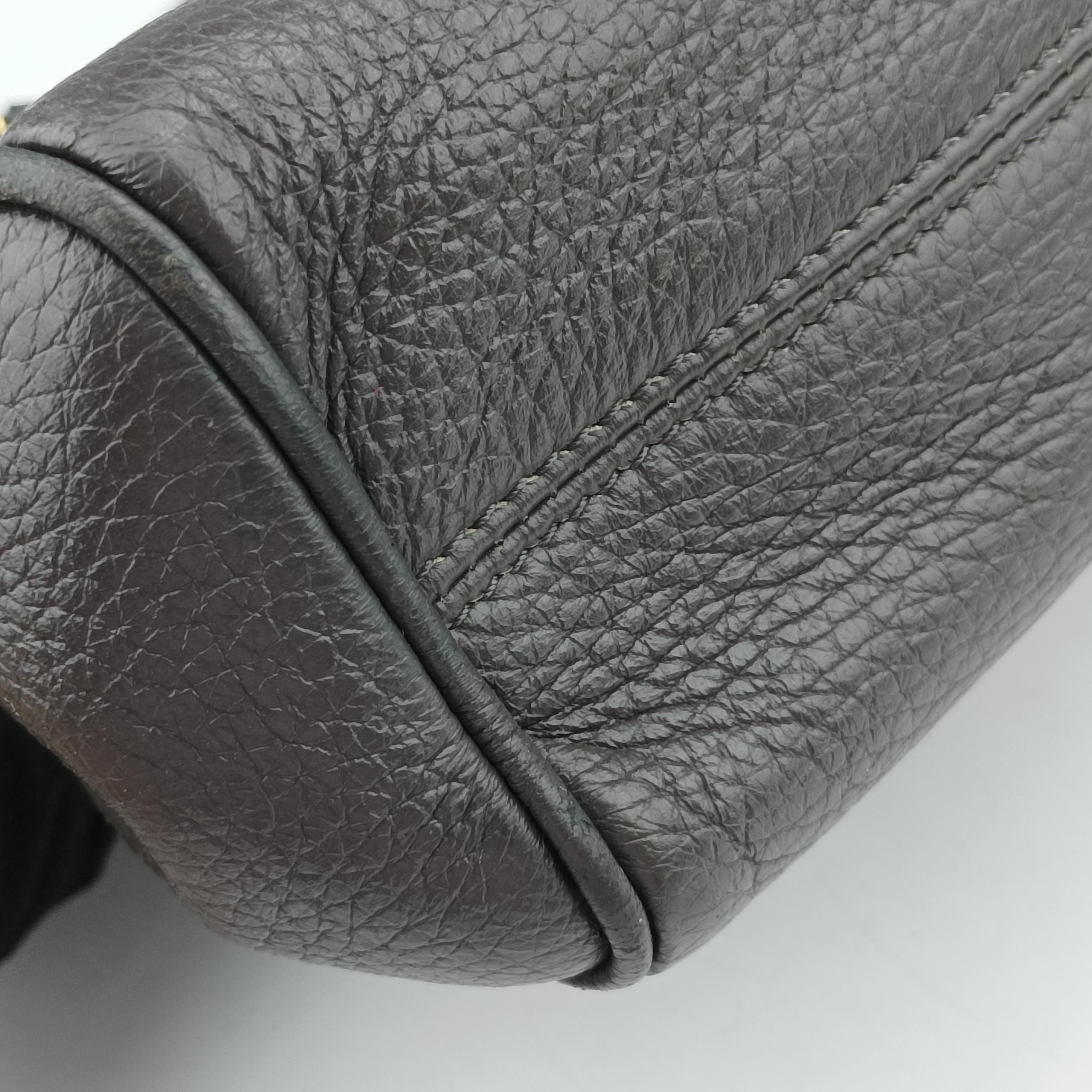 Vintage Dolce & Gabbana SICILY Dark Gray Leather  shoulderbag | stylenewstar